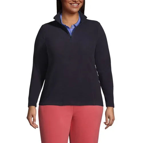 School Uniform Women's Thermacheck 100 Fleece Quarter Zip Pullover Top