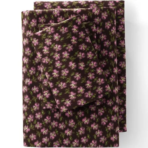 Comfy Super Soft Cotton Flannel Print Bed Sheet Set - 5oz