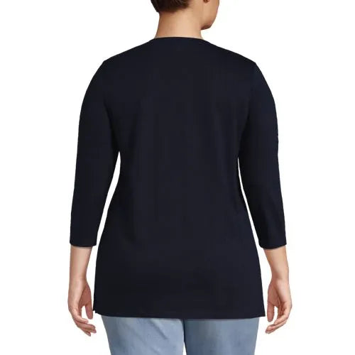 Women's 3/4 Sleeve Cotton Supima Tunic