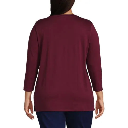 Women's 3/4 Sleeve Cotton Supima Tunic