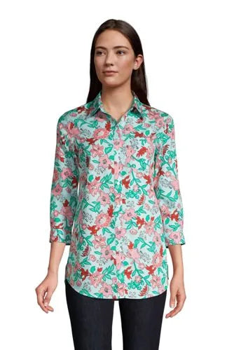 Women's No Iron 3/4 Sleeve Tunic Top