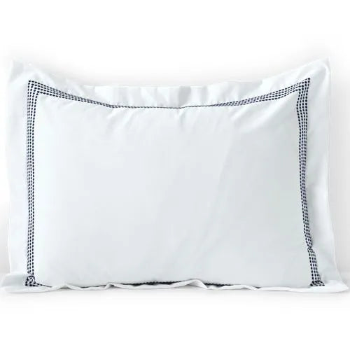 400 Thread Count Premium Supima Cotton No Iron Sateen Embroidered Pillow Sham