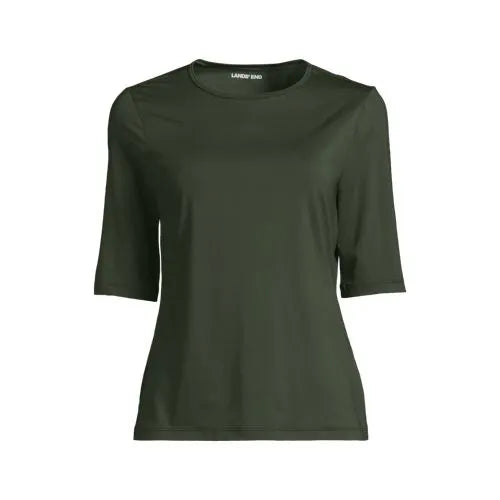 Women's Plus Size SunShade UPF 50 Elbow Sleeve Rash Guard Swim Tee