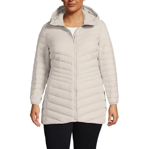 Plus Size Wanderweight Packable Down Long Jacket
