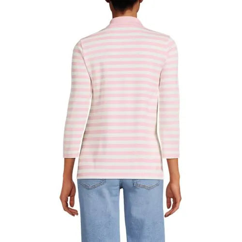 Women's 3/4 Sleeve Supima Cotton Polo Shirt