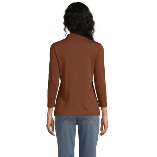 Women's 3/4 Sleeve Supima Cotton Polo Shirt