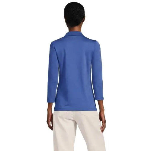 Women's 3/4 Sleeve Supima Cotton Polo Shirt