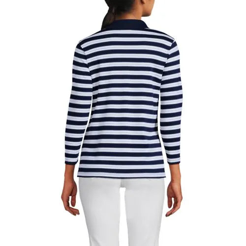 Women's 3/4 Sleeve Supima Cotton Polo Shirt