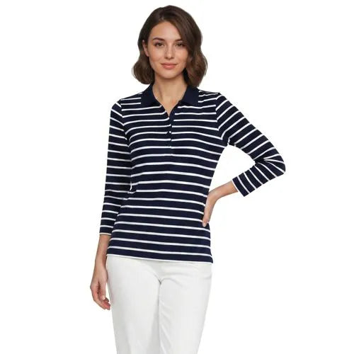 Women's 3/4 Sleeve Supima Cotton Polo Shirt