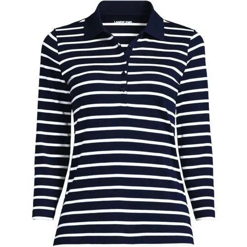 Women's 3/4 Sleeve Supima Cotton Polo Shirt