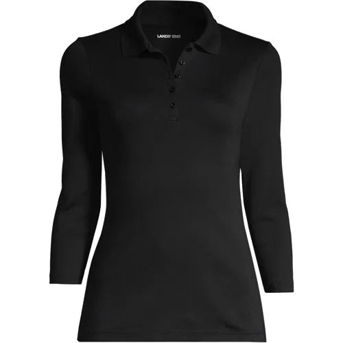 Women's 3/4 Sleeve Supima Cotton Polo Shirt
