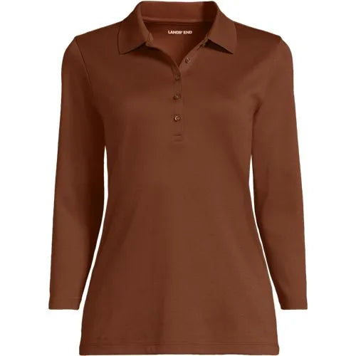 Women's 3/4 Sleeve Supima Cotton Polo Shirt