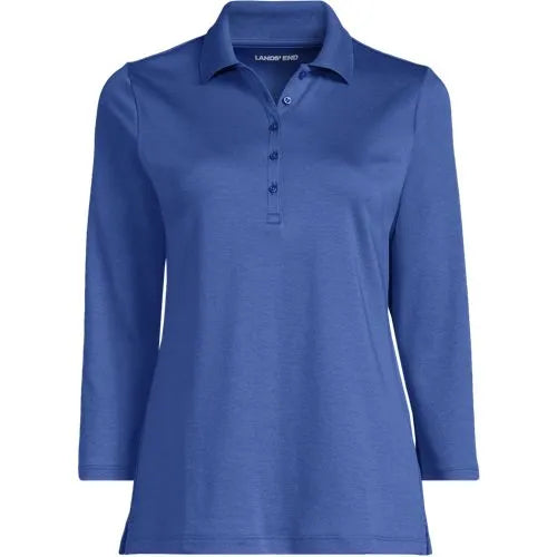 Women's 3/4 Sleeve Supima Cotton Polo Shirt