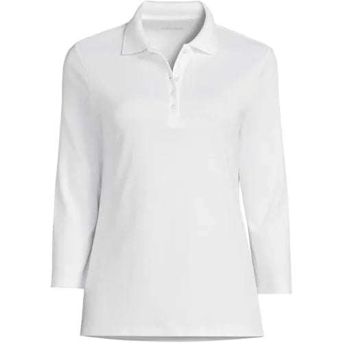 Women's 3/4 Sleeve Supima Cotton Polo Shirt
