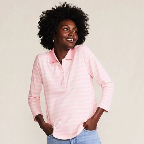 Women's 3/4 Sleeve Supima Cotton Polo Shirt