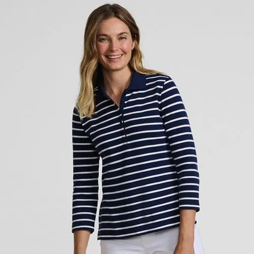 Women's 3/4 Sleeve Supima Cotton Polo Shirt