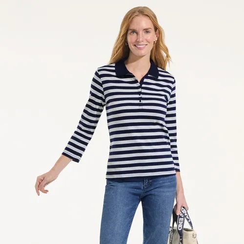 Women's 3/4 Sleeve Supima Cotton Polo Shirt