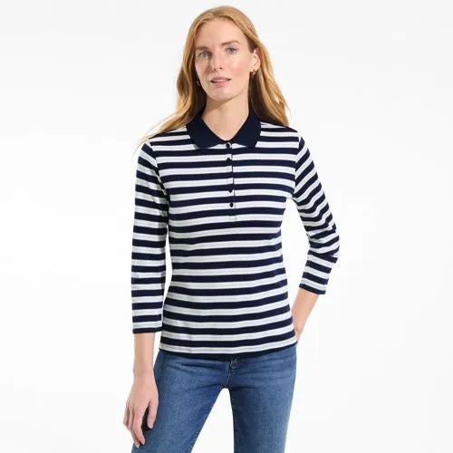 Women's 3/4 Sleeve Supima Cotton Polo Shirt