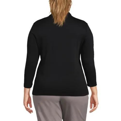Women's 3/4 Sleeve Supima Cotton Polo Shirt