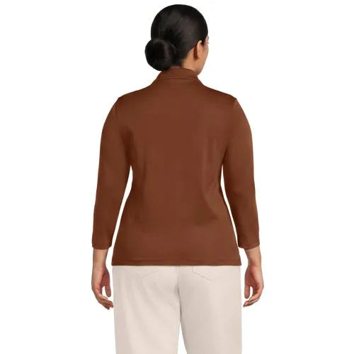 Women's 3/4 Sleeve Supima Cotton Polo Shirt