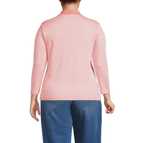 Women's 3/4 Sleeve Supima Cotton Polo Shirt