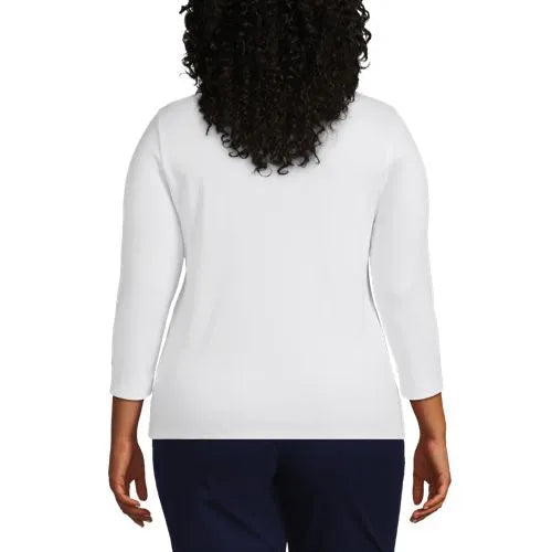 Women's 3/4 Sleeve Supima Cotton Polo Shirt