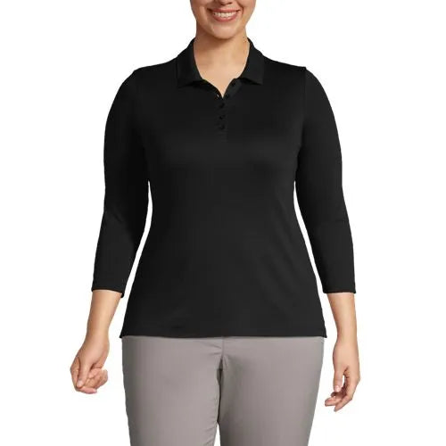 Women's 3/4 Sleeve Supima Cotton Polo Shirt