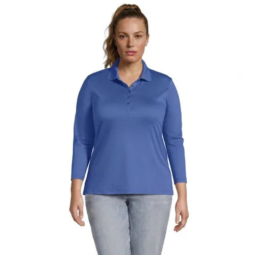 Women's 3/4 Sleeve Supima Cotton Polo Shirt