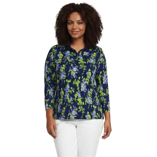 Women's 3/4 Sleeve Supima Cotton Polo Shirt