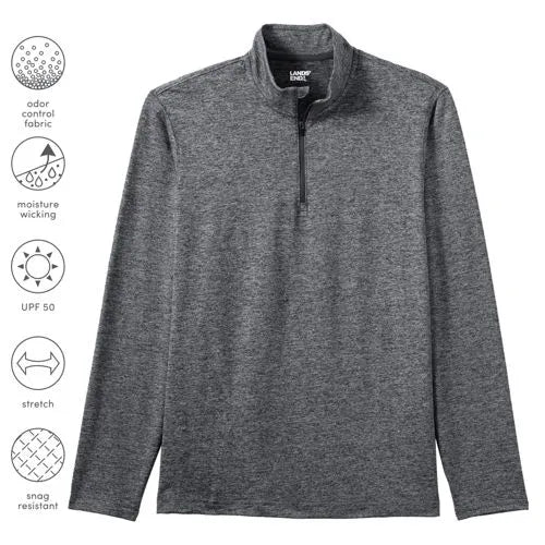 Unisex Rapid Dry Space Dye Quarter Zip Pullover Shirt