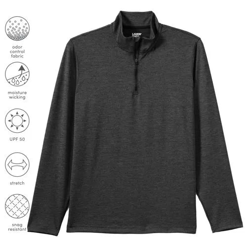 Unisex Rapid Dry Space Dye Quarter Zip Pullover Shirt