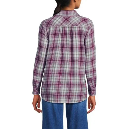 Flannel Boyfriend Long Sleeve Shirt