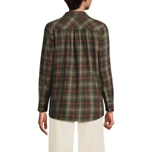 Flannel Boyfriend Long Sleeve Shirt