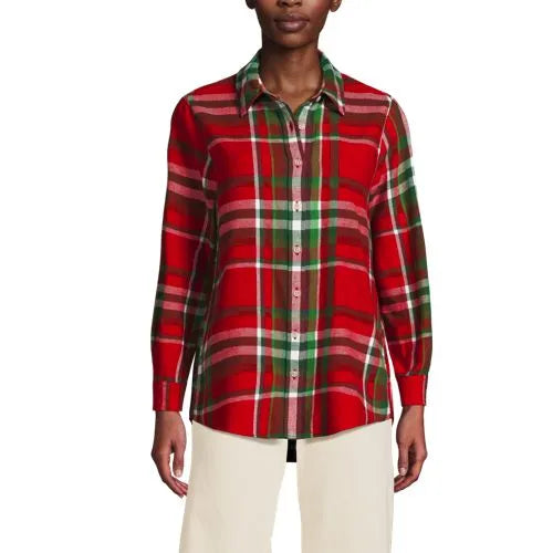 Flannel Boyfriend Long Sleeve Shirt