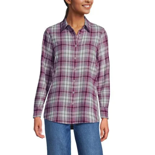 Flannel Boyfriend Long Sleeve Shirt