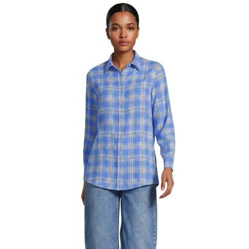 Flannel Boyfriend Long Sleeve Shirt