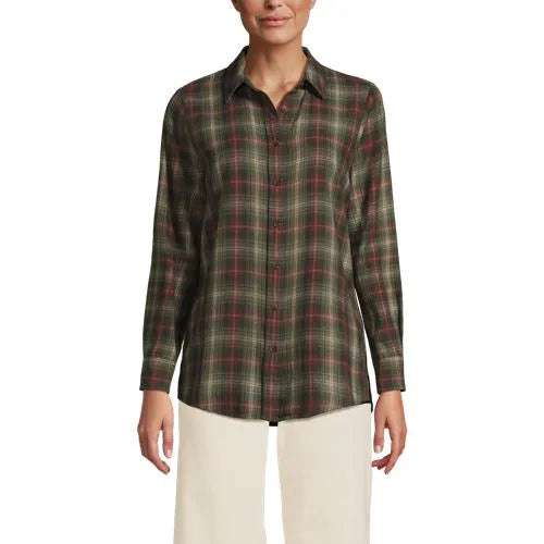 Flannel Boyfriend Long Sleeve Shirt
