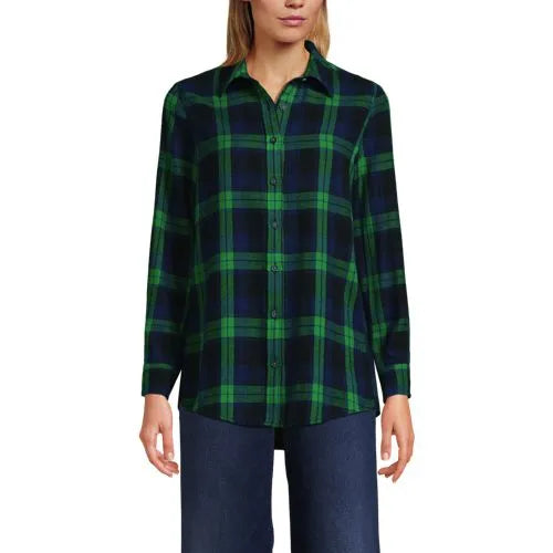 Flannel Boyfriend Long Sleeve Shirt