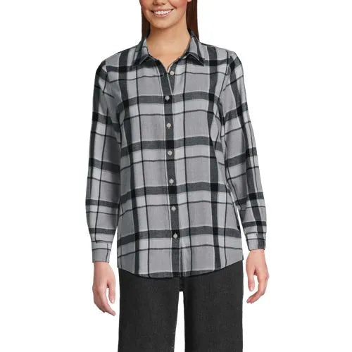 Flannel Boyfriend Long Sleeve Shirt