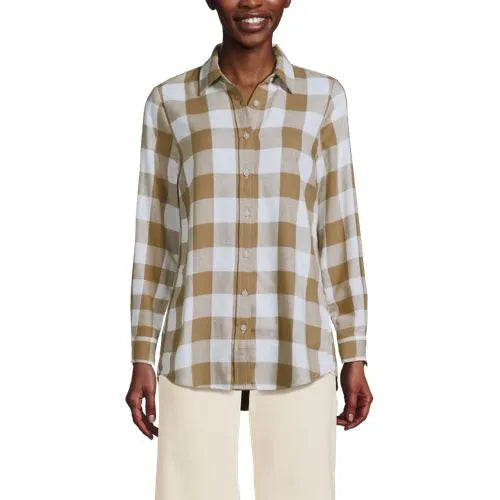 Flannel Boyfriend Long Sleeve Shirt