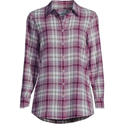 Flannel Boyfriend Long Sleeve Shirt