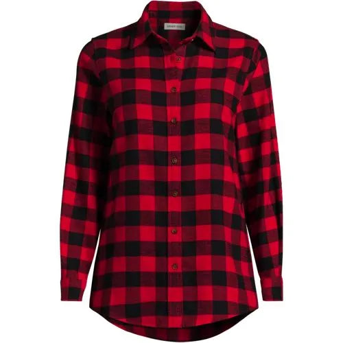 Flannel Boyfriend Long Sleeve Shirt