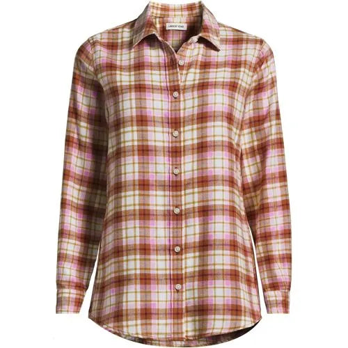 Flannel Boyfriend Long Sleeve Shirt