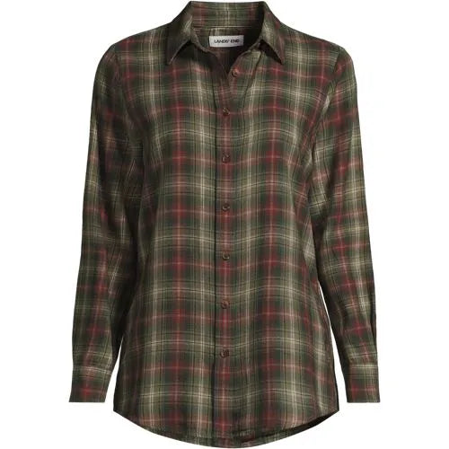 Flannel Boyfriend Long Sleeve Shirt