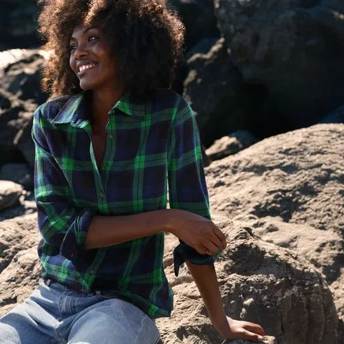 Flannel Boyfriend Long Sleeve Shirt
