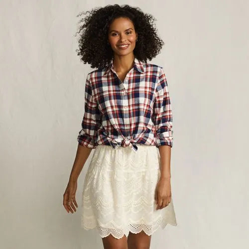 Flannel Boyfriend Long Sleeve Shirt