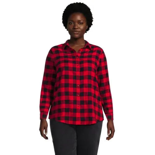 Flannel Boyfriend Long Sleeve Shirt