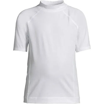 Boys Husky Short Sleeve Crew Neck Swim UPF 50 Rash Guard