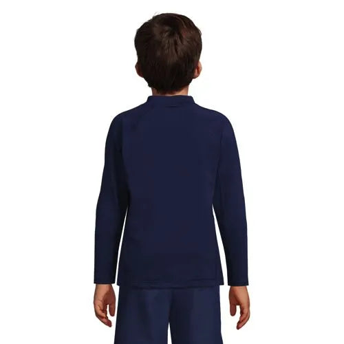 Boys Husky Mock Neck Long Sleeve UPF 50 Swim Rash Guard