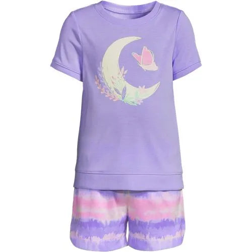 Girls Short Sleeve Tee and Shorts Pajama Set